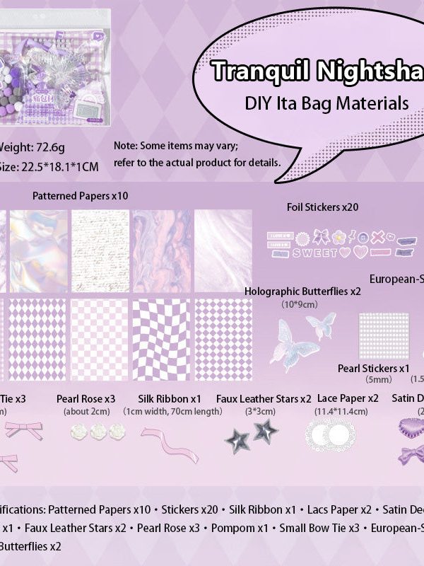 DIY Ita Bag Materials Kit Ita Bag Decoration