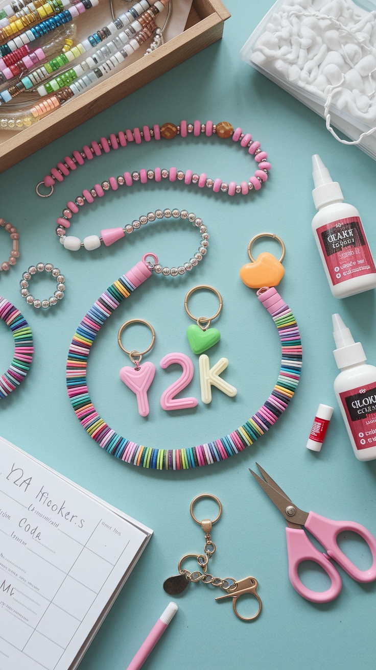 Explore Fun DIY Y2K Accessories for Nostalgic Vibes outfit idea