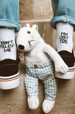 Don't Follow Me I'm Lost Too Socks