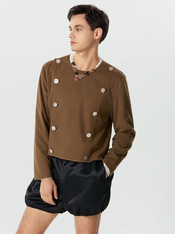 Double Breasted O-Neck Jacket