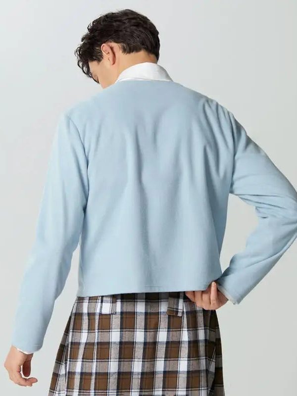 Double Breasted O-Neck Jacket