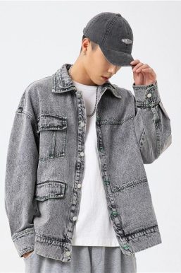 Double-Collared Denim Jacket