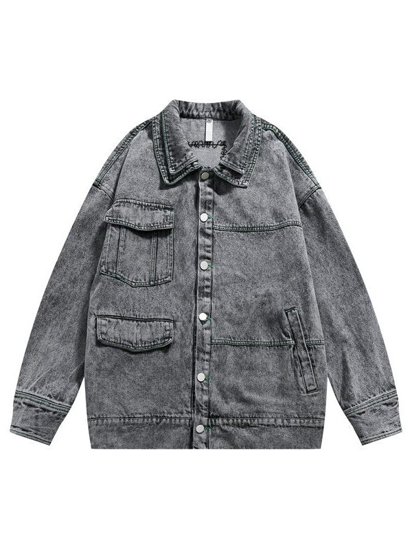 Double-Collared Denim Jacket