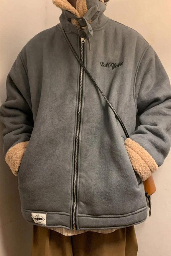 Double-Faced Zip-Up Jacket