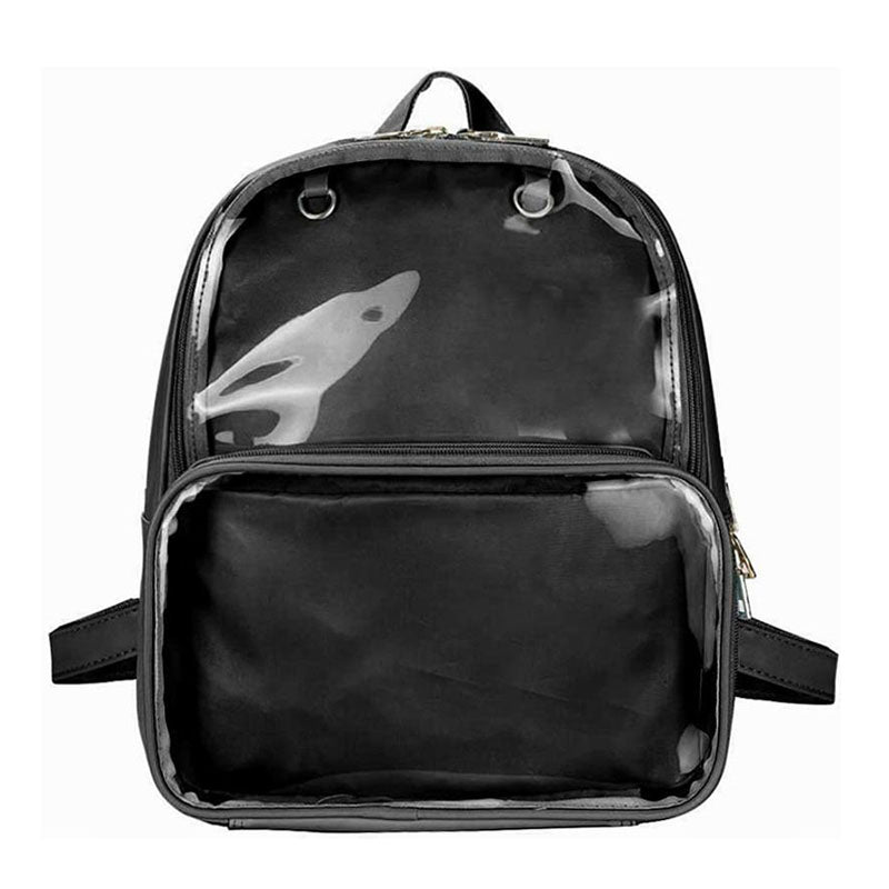 Double Window Candy PU Leather Backpack
