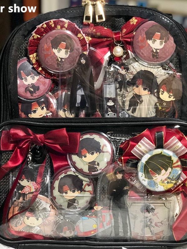 Double Window Candy PU Leather Backpack