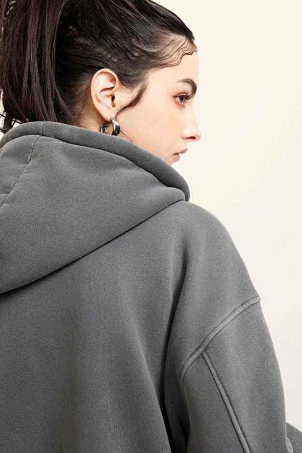 Double Zip-Up Cropped Hoodie