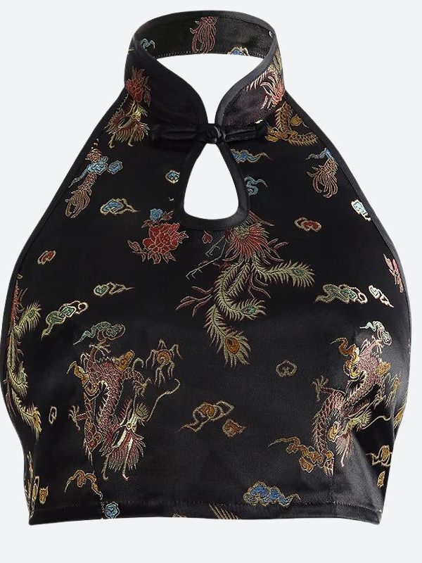 Dragon Backless Crop Top