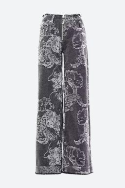 Dragon Printed Jeans