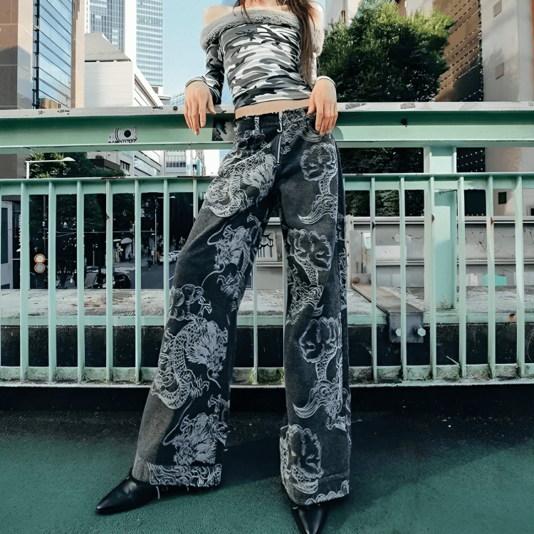 Dragon Printed Jeans Dragon Printed Jeans