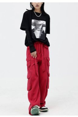 Drawstring Belt Cargo Pants