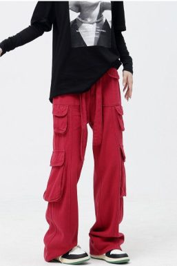 Drawstring Belt Cargo Pants