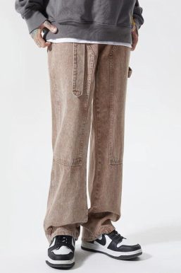 Drawstring Belt Straight Leg Jeans