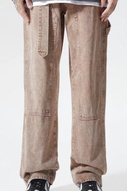 Drawstring Belt Straight Leg Jeans