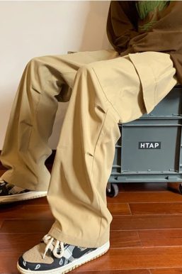 Drawstring Cargo Parachute Pants