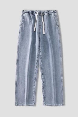 Drawstring Denim Pants