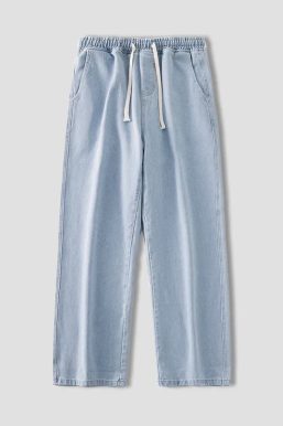 Drawstring Denim Pants