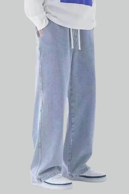 Drawstring Denim Pants