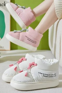 Drawstring Puffer Slippers