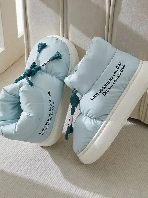Drawstring Puffer Slippers