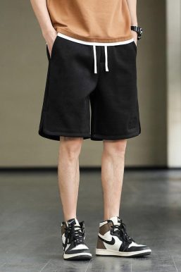 Drawstring Waist Oversize Sweatshort