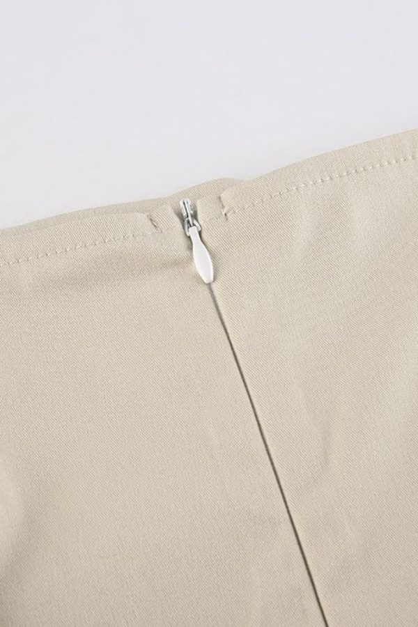 Drawstring Waist Parachute Maxi Skirt