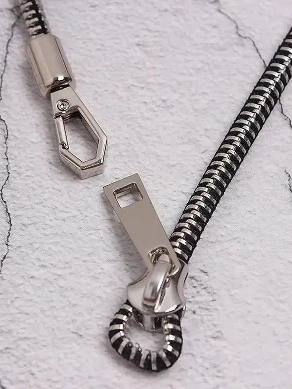 Edgy Adjustable Zipper Necklace