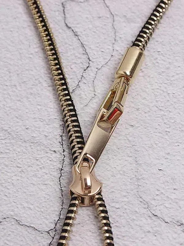 Edgy Adjustable Zipper Necklace