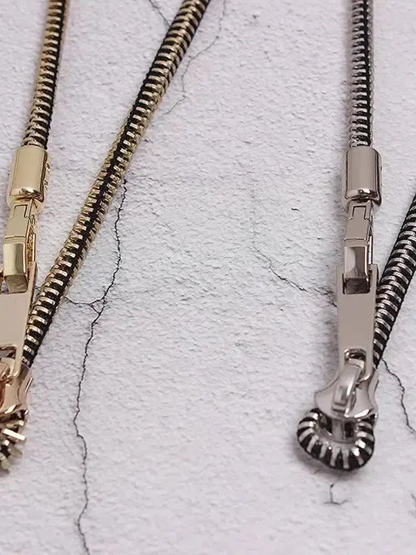 Edgy Adjustable Zipper Necklace