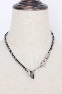 Edgy Adjustable Zipper Necklace