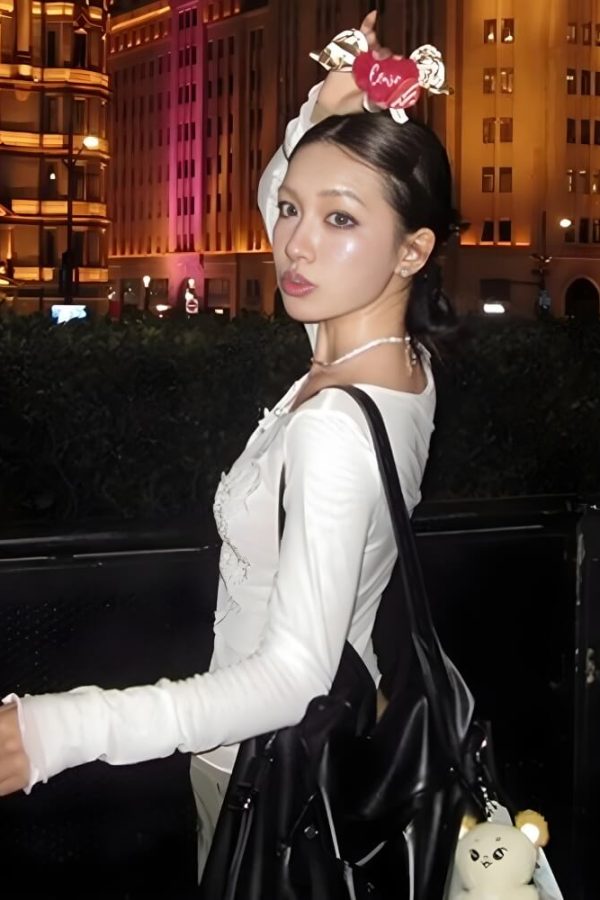 Embroidered Long Sleeve Top