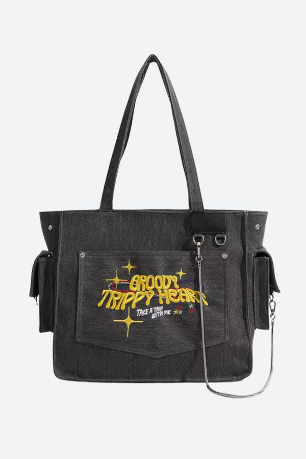 Embroidered Shoulder Bag