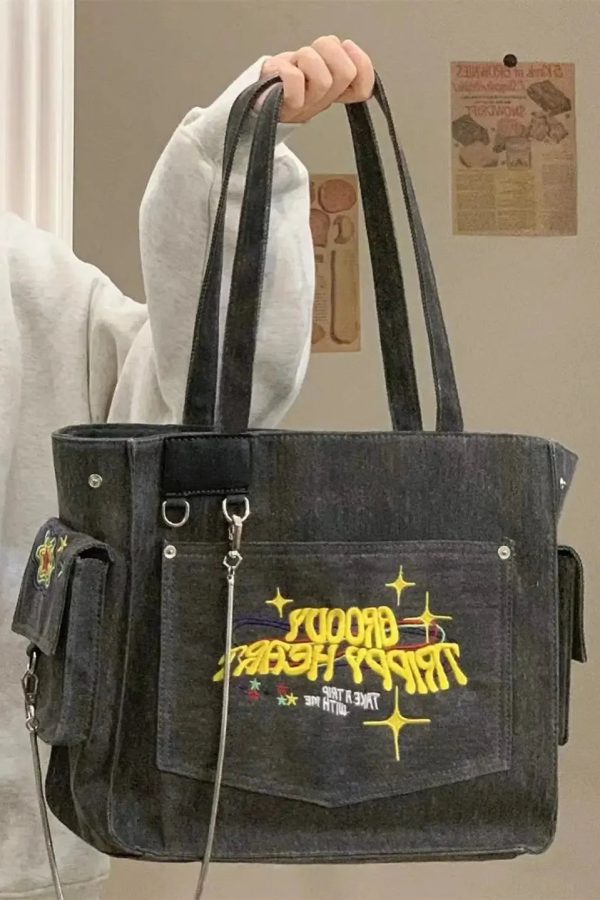 Embroidered Shoulder Bag