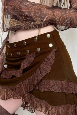 Fairy Grunge Asymmetric Mini Skirt