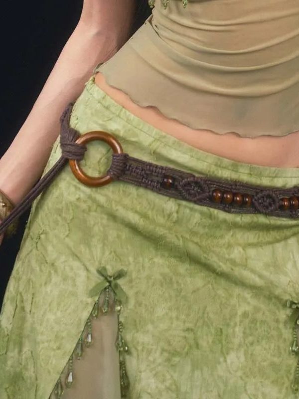 Fairy Grunge Macrame Belt for Your Perfect Beaded Hoco Dress Look