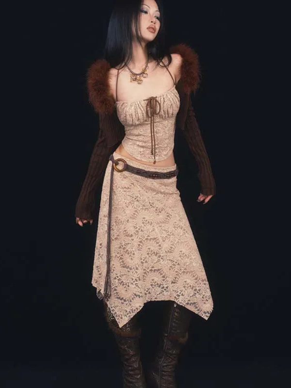 Fairy Grunge Beaded Macrame Belt