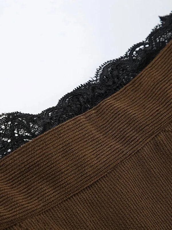 Fairy Grunge Corduroy Midi Skirt