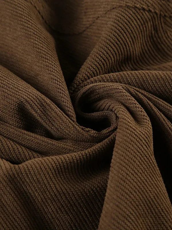 Fairy Grunge Corduroy Midi Skirt