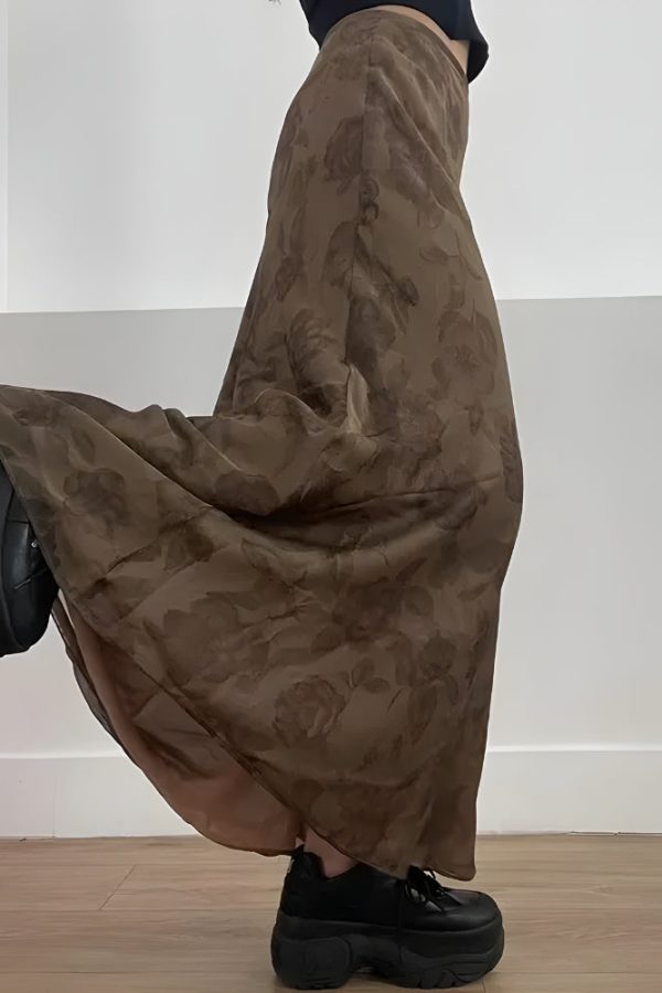 Fairy Grunge Floral Maxi Skirt