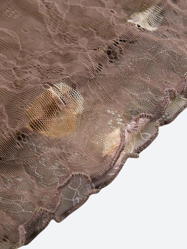 Fairy Grunge Floral Off Shoulder Lace Top