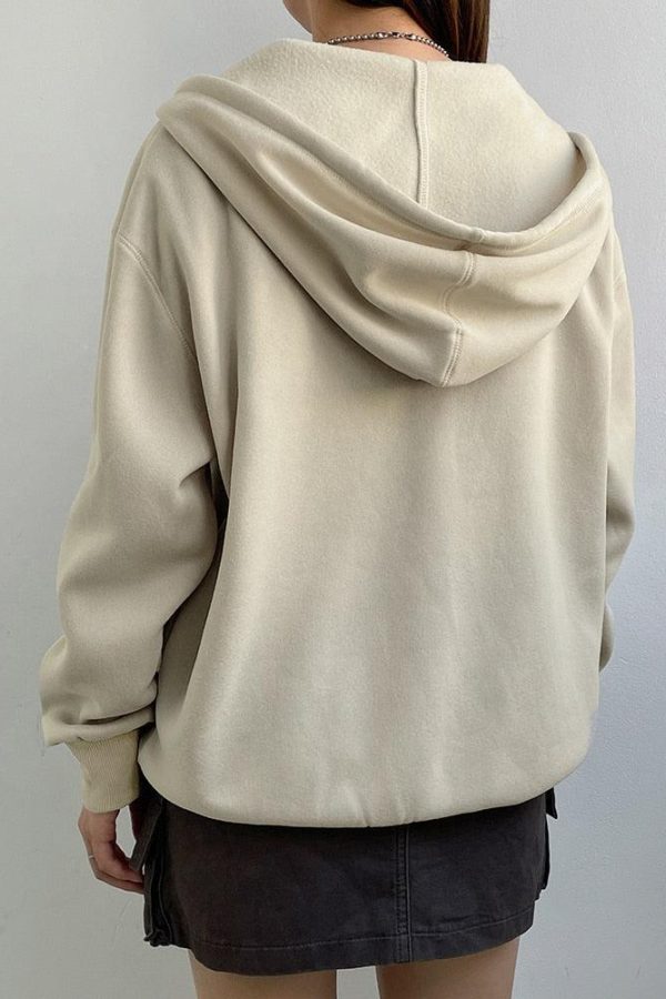 Fairy Grunge Floral Zip-Up Hoodie