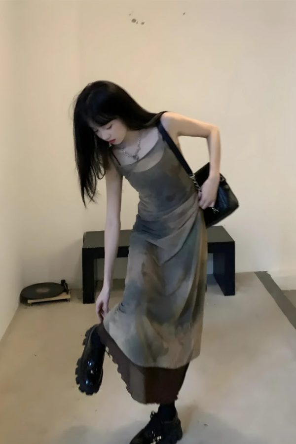 Fairy Grunge Forest Midi Dress