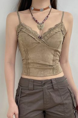 Fairy Grunge Frilled Lace Top