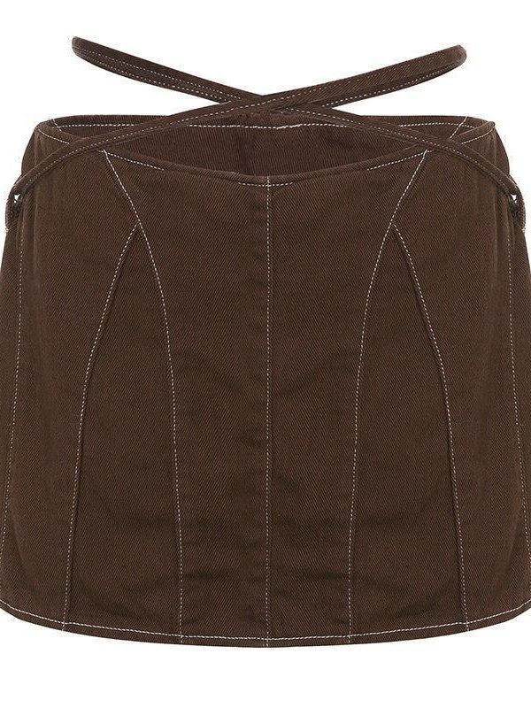 Fairy Grunge Lace Up Mini Skort