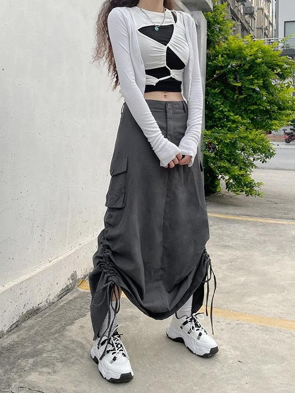 Fairy Grunge Parachute Maxi Skirt