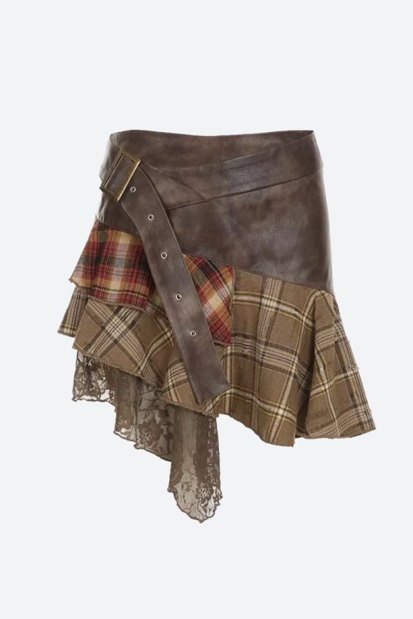 Fairy Grunge Patchwork Mini Skirt