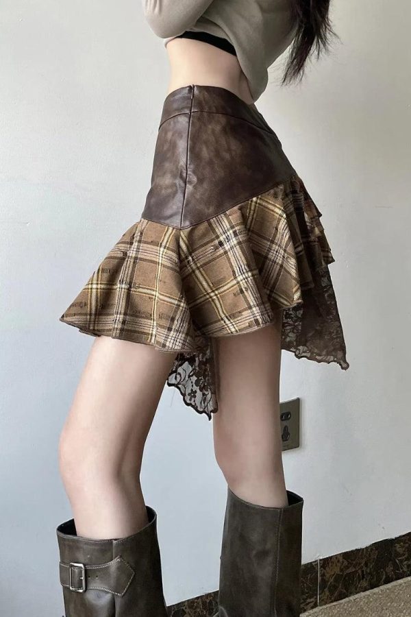 Fairy Grunge Patchwork Mini Skirt