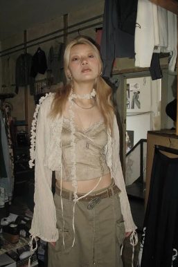 Fairy Grunge Ruffled Crop Cardigan