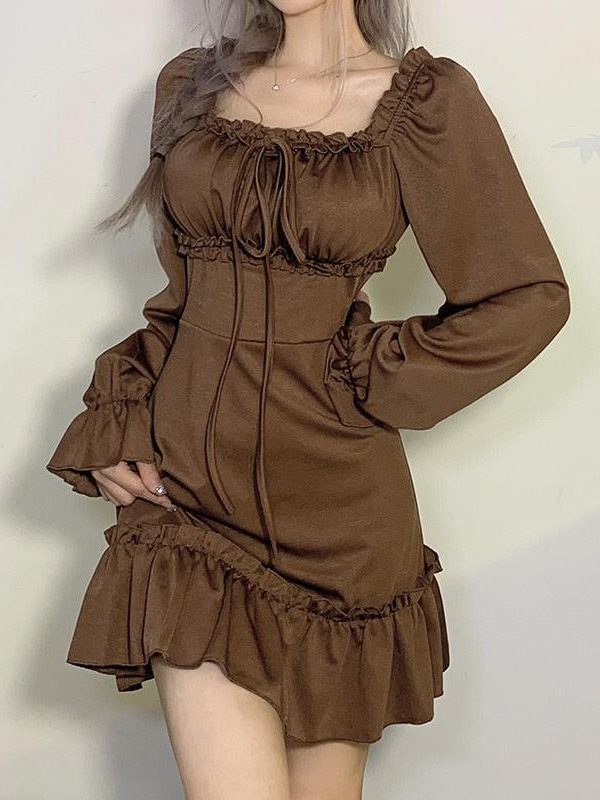 Fairy Grunge Ruffled Mini Dress