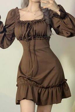 Fairy Grunge Ruffled Mini Dress